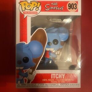 Funko Pop! The Simpsons Itchy Vinyl Figure - Blue and Red